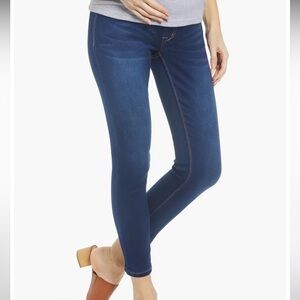 1822 Denim MATERNITY BUTTER SKINNY W/ BELLYBAND IN Indigo Rinse size 4 27